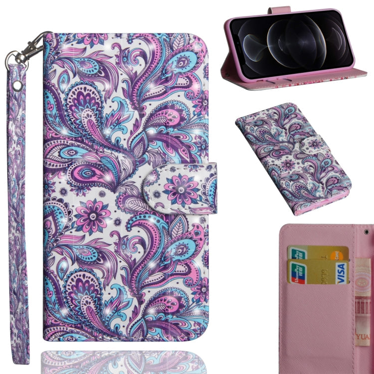 3D Painting Pattern Horizontal Flip TPU + PU Leather Case with Holder & Card Slots & Wallet, For iPhone 12 mini, For iPhone 12 / 12 Pro
