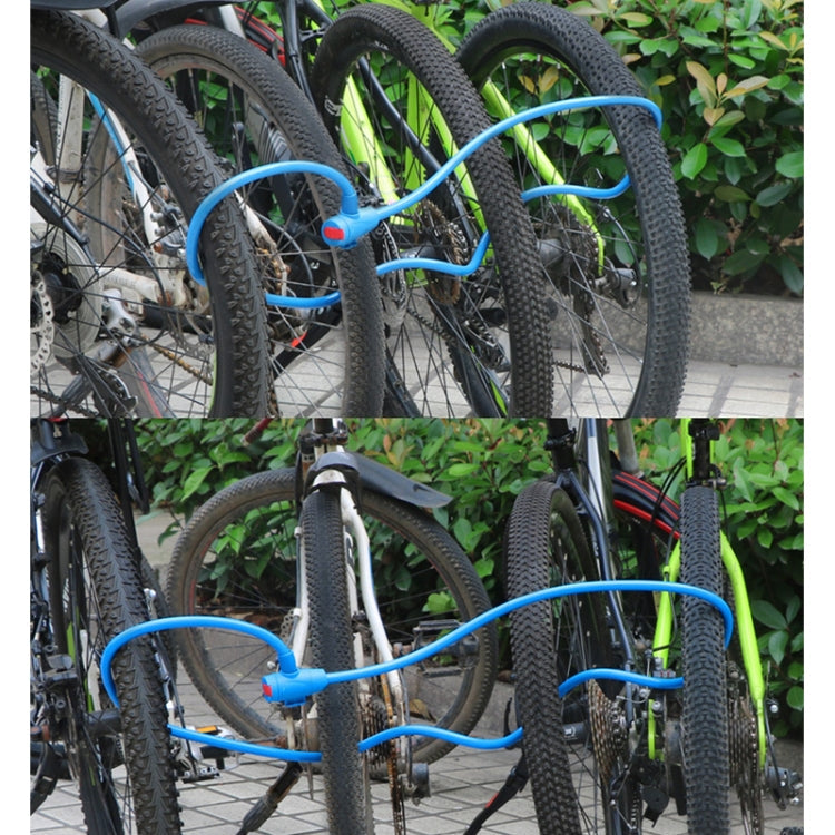 Bicycle Portable Anti-theft Lock Steel Cable Lock with Lock Frame, B Style 120cm Black