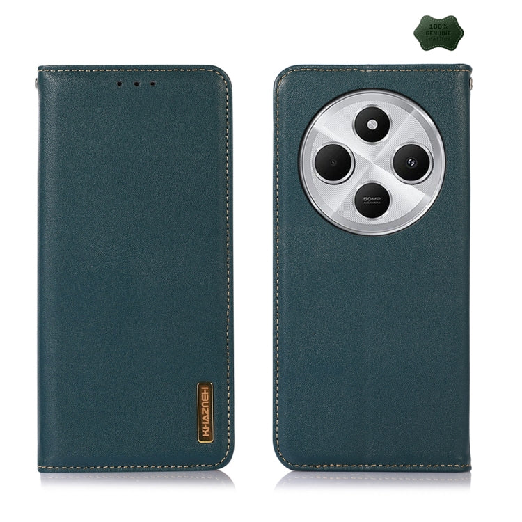 KHAZNEH Nappa Top Layer Cowhide Leather Phone Case, For Redmi Note 14 5G, For Redmi Note 14 Pro 5G, For Redmi 14C 4G