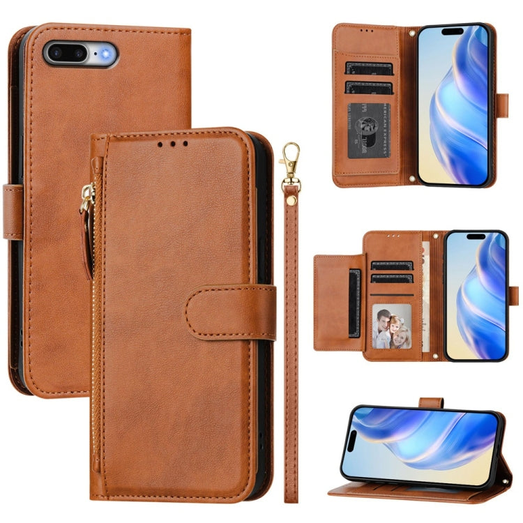 Multi-Card Slots Zipper Wallet Leather Phone Case, For iPhone XR, For iPhone XS Max, For iPhone 8 Plus / 7 Plus