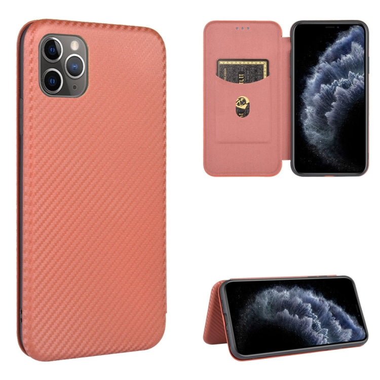 Carbon Fiber Texture Magnetic Horizontal Flip TPU + PC + PU Leather Case with Card Slot, For iPhone 11, For iPhone 12 mini, For iPhone 12 / 12 Pro, For iPhone 12 Pro Max