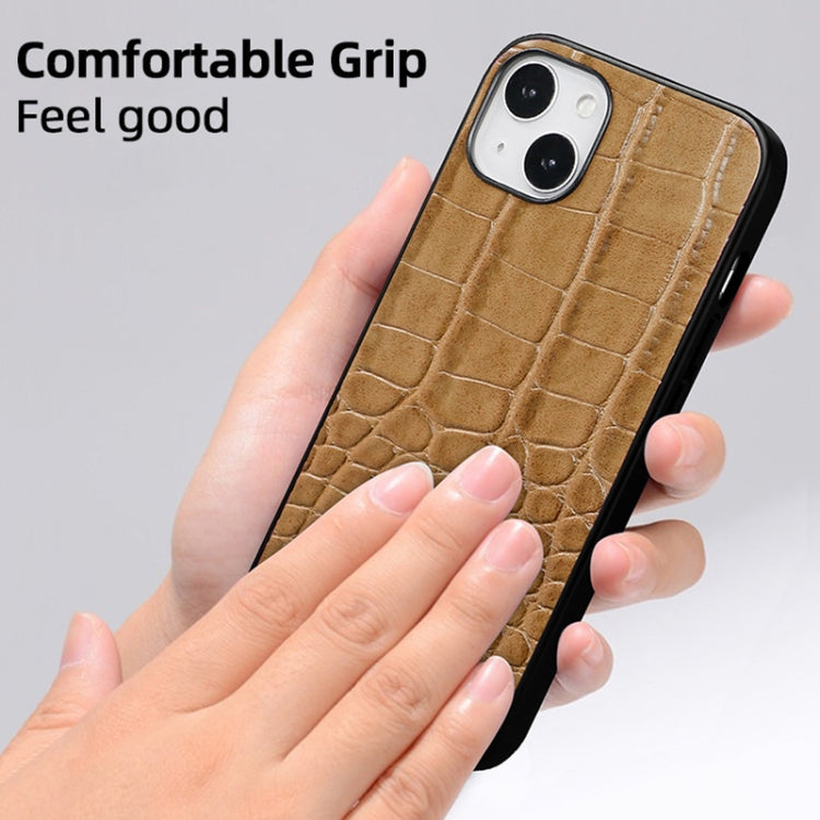 Black VIETAO alligator texture PU leather phone case for iPhone 13 Pro Max with scratch-resistant, anti-fingerprint surface and reinforced corner protection.