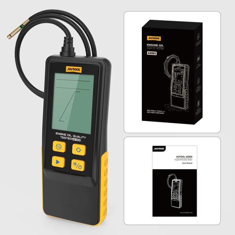 AUTOOL AS503 2.8 inch Backlit Display Car Engine Oil Tester Lubricating Oil Quality Analyzer, AS503