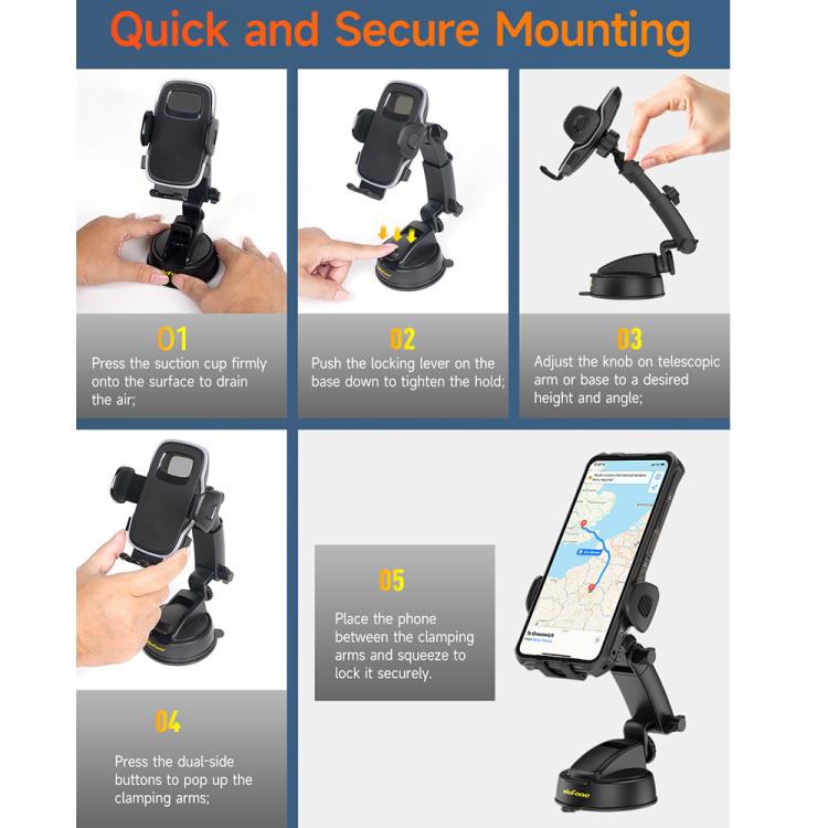 Ulefone UAN16 Armor Mount Car / Desk Phone Holder, Enhanced Model, UAN16
