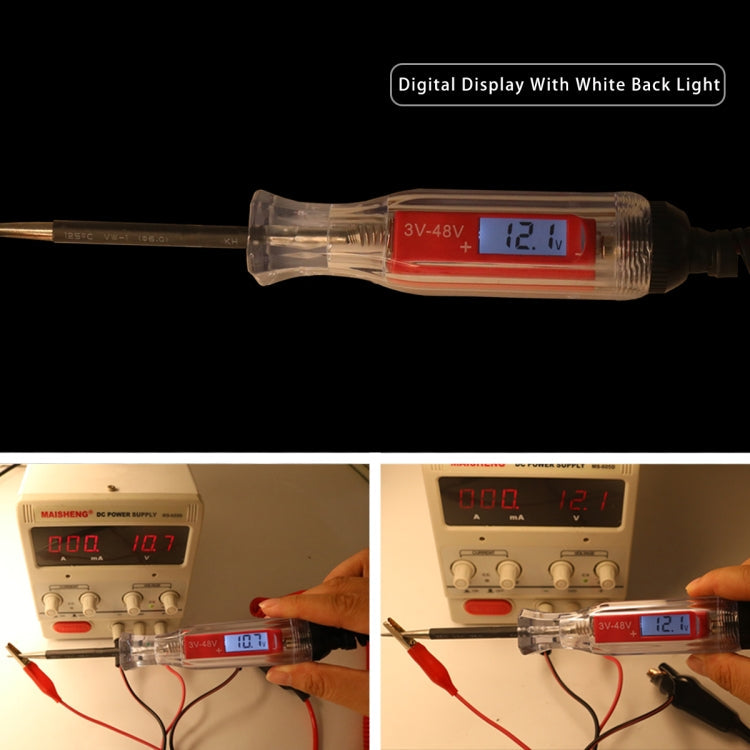 3-48V Digital Display Car Electric Tester, Car Electric Tester