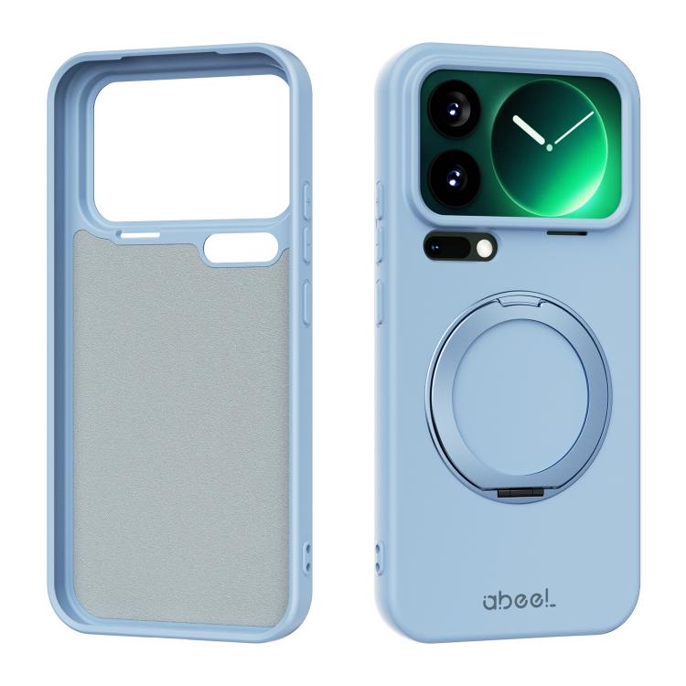 ABEEL Skin-friendly Feel Magnetic Liquid Silicone Phone Case with Holder, For Xiaomi 17T Pro 5G, For Xiaomi 17T 5G, For Xiaomi 17 Ultra, For Xiaomi 17 Pro Max