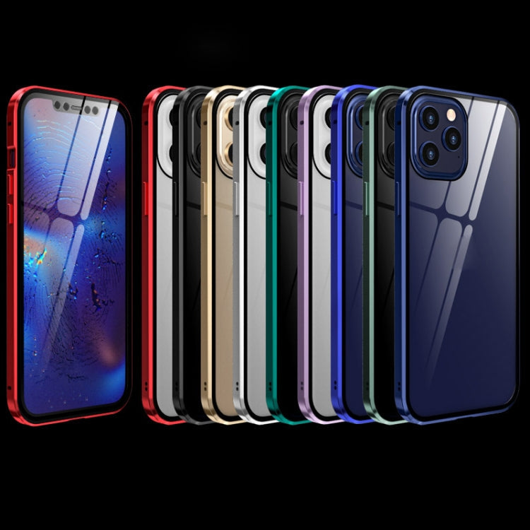 Double Sides Tempered Glass Magnetic Adsorption Metal Frame HD Screen Case, For iPhone 12 Pro Max, For iPhone 12 / 12 Pro