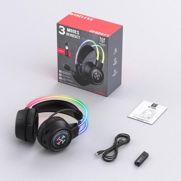 ONIKUMA GT889 Tri-mode RGB Bluetooth 2.4G Wired Gaming Headset, GT889