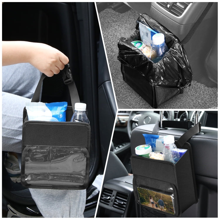 FUNADD Portable Folding Car Back Seat Hook Storage Box, Car Storage Box