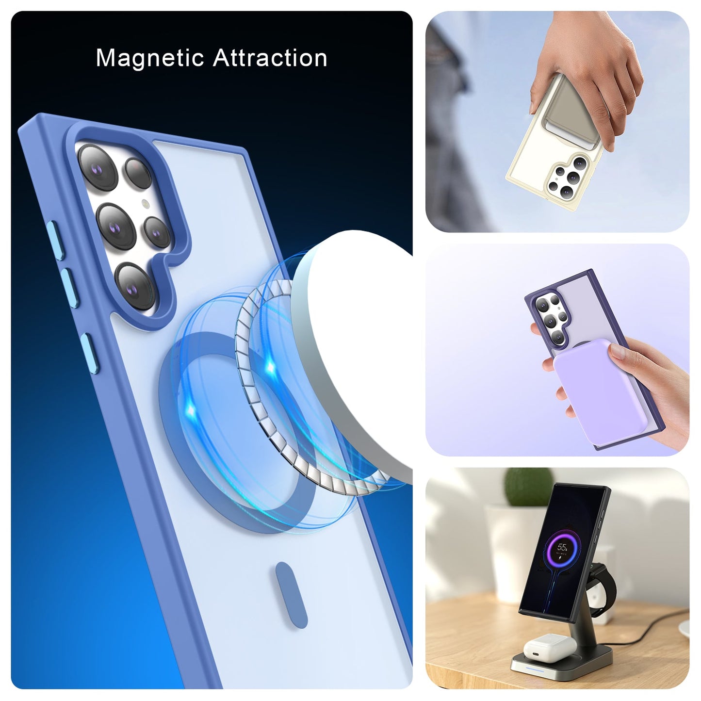 Galaxy S23 Ultra Smooth Touch Waterproof MagSafe Ultra Hybrid Phone Case