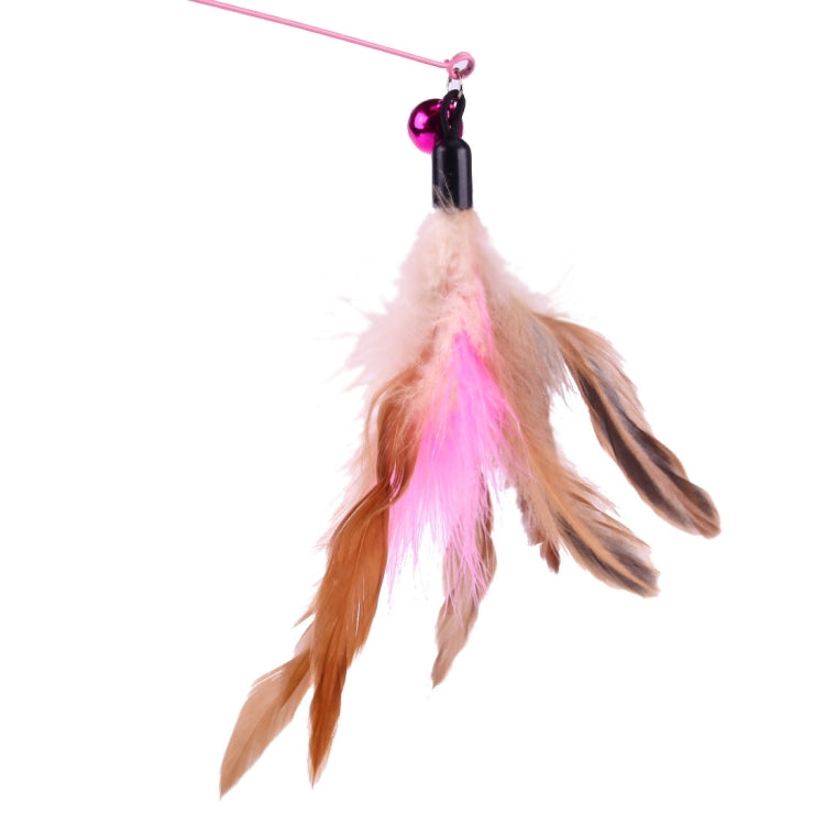 Steel Wire Teasing Feather Wand Pet Toy, Steel Wire