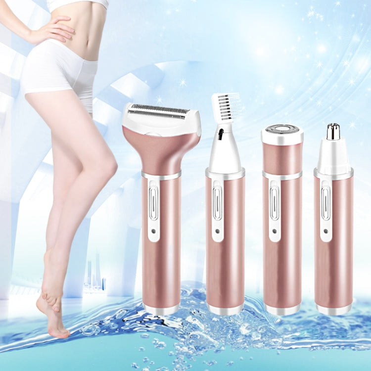 4 In 1 USB Rechargeable Vibrissa Eyebrows Trimmer Body Hair Denuding Machine Set with USB Cable, 4 In 1