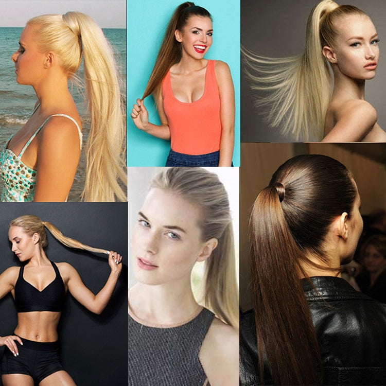 1BH613# Invisible Seamless Bandage-style Wig Long Straight Hair Wig Ponytail, 1BH613#