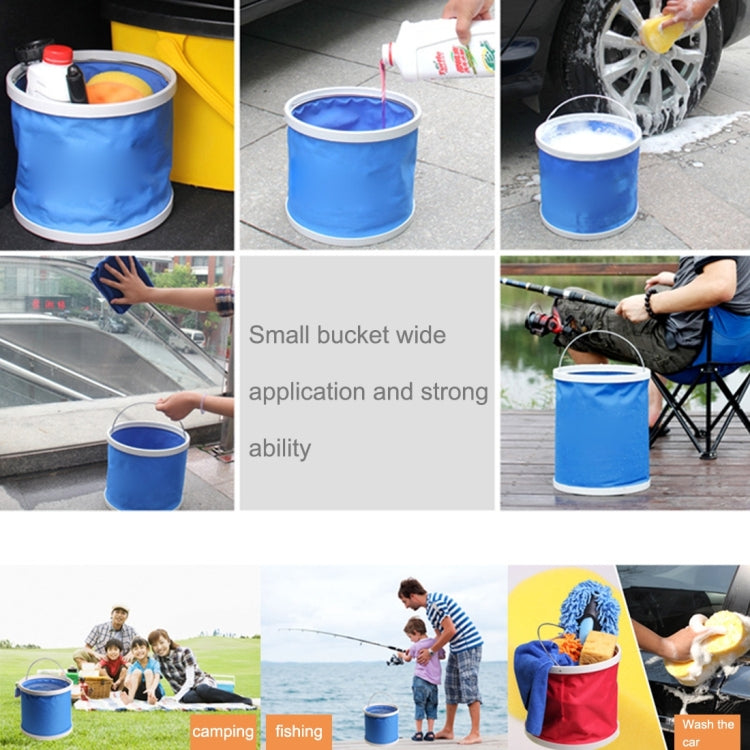 KANEED 11 Liter/2.9 Gallon Oxford Cloth Scalable Foldable Convenient Water Bucket for Camping/Car Washing/ Fishing/Hiking/Beach, Random Color Delivery, Scalable Foldable Convenient Water Bucket