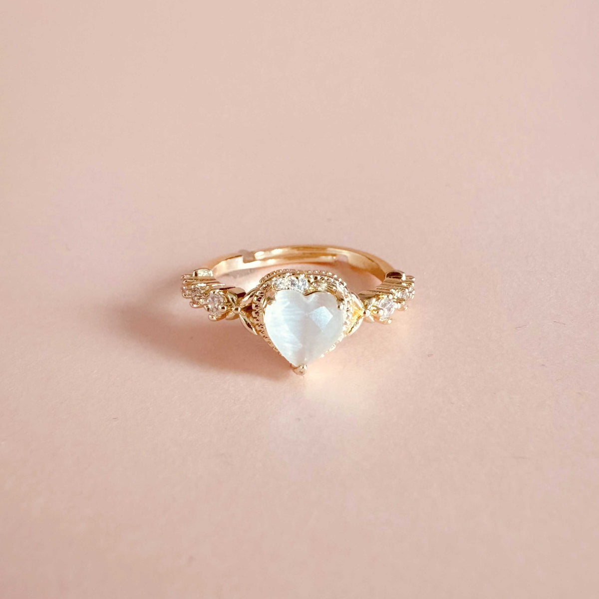 Valentina Vintage Inspired Adjustable Heart Ring