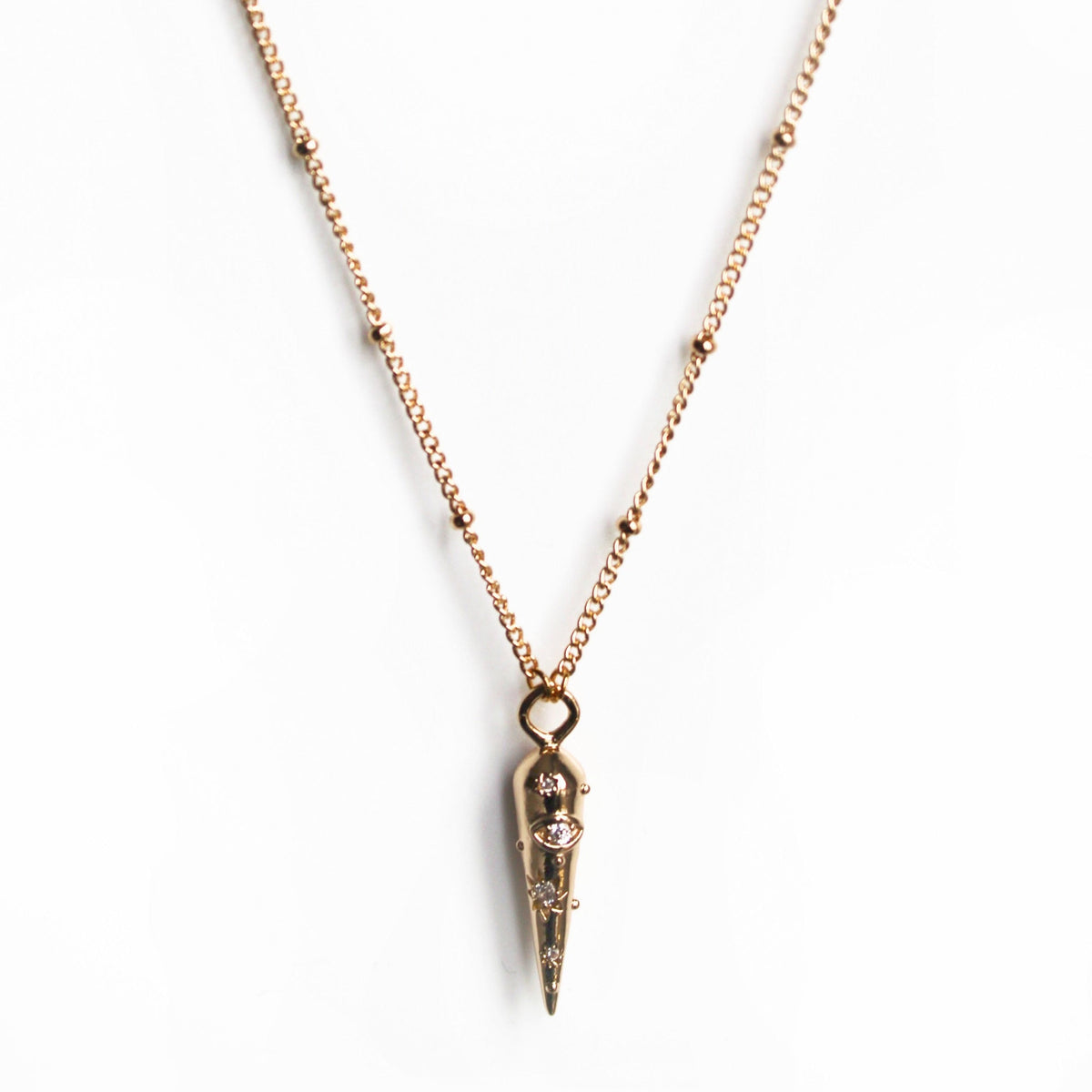 Samira 18k Gold Plated Jewelled Pendant Necklace