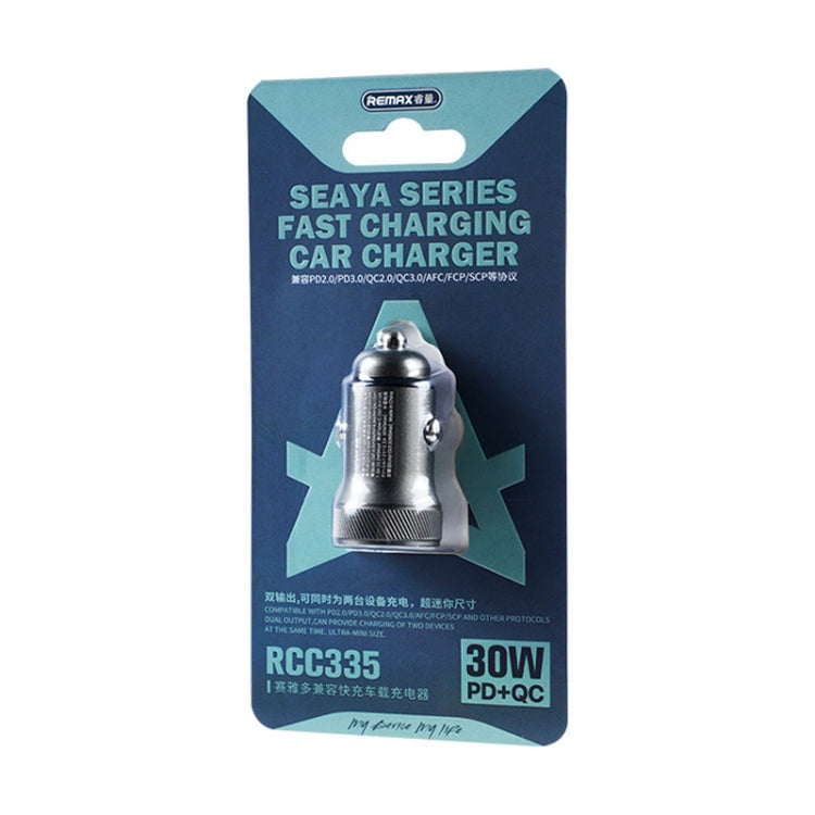REMAX RCC335 Seaya Series 2 in 1 Car 30W PD Fast Charger, RCC335