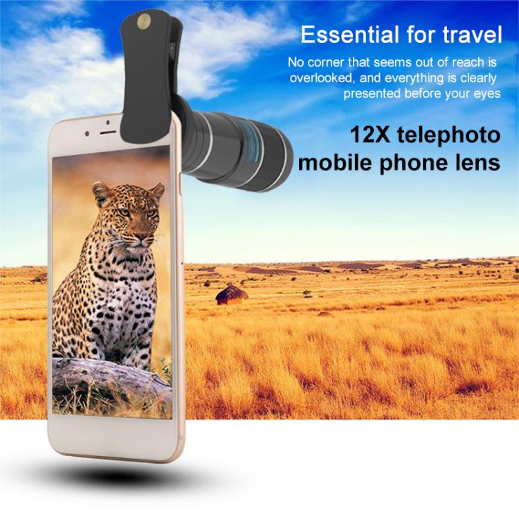 HAUTIK HK-002 5 in 1 180 Degree Fisheye Lens + 0.65X Macro & Wide Lens + 12X Telephoto Lens + Star Line Lens Kits, HK-002