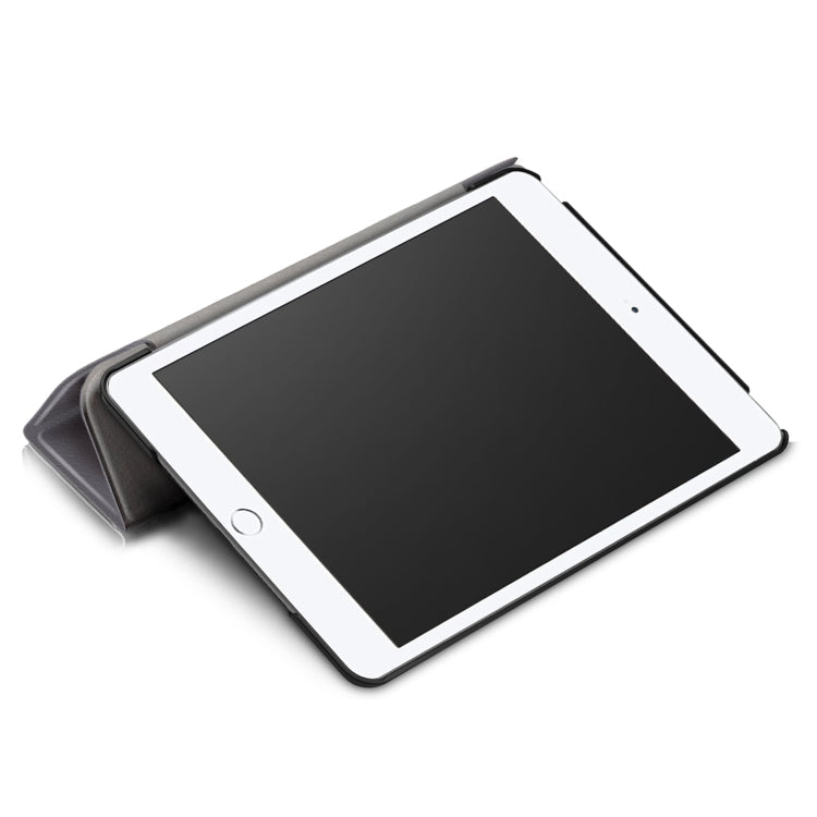 Custer Texture Horizontal Flip Leather Case for iPad Mini 2019 & Mini 4, with Three-folding Holder & Sleep / Wake-up Function, For iPad Mini 2019 & Mini 4