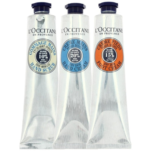 L'Occitane en Provence Dreamy Hands & Feet Gift Set 75ml Hand Scrub + 75ml Hand Cream + 75ml Foot Cream