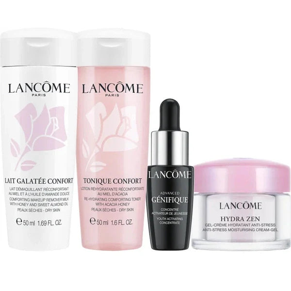 Lancôme Beauty Must-Haves Gift Set 50ml Tonique Confort + 30ml Bi-Facil Eye Make-up Remover + 15ml Hydra Zen Cream SPF15 + 2ml Hypnose Mascara - Black