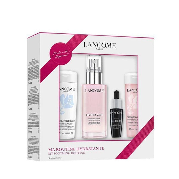 Lancôme Hydra Zen Gift Set 50ml Hydra Zen Hydratant Liquide Facial Moisturizer + 10ml Advanced Génifique Anti-Aging Serum + 50 ml Tonique Confort Face Toner + 50ml Lait Galatéis Douceur Skin Cleanser