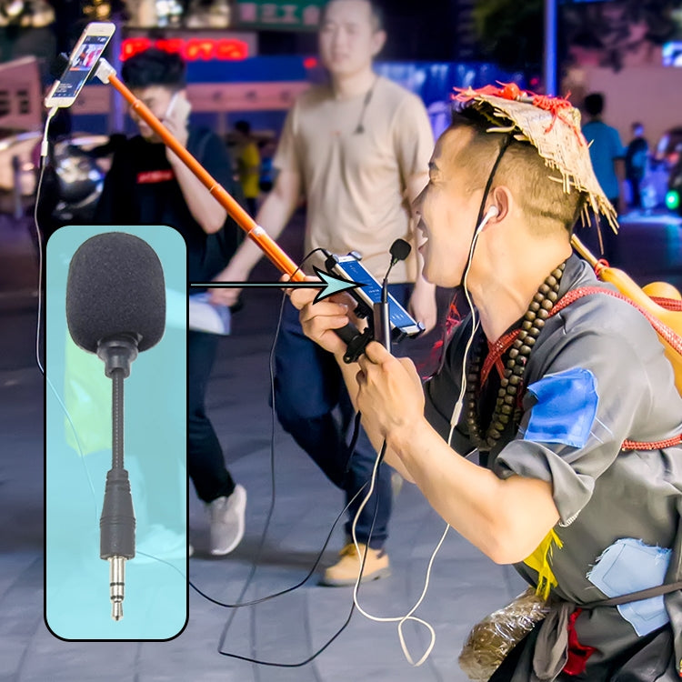 ZJ002MR-01 4 Level Pin 3.5mm Plug Bluetooth Wireless Interpreter Tour Guide Megaphone Straight Microphone, 4 Level Pin