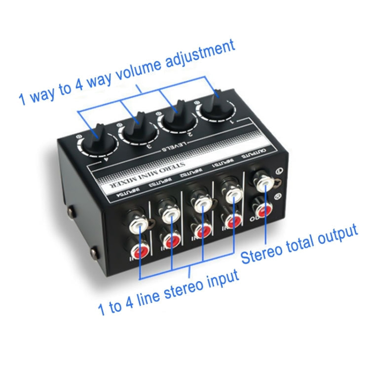 CX400 Audio Stereo Hub 4 Channel Mixer Controller