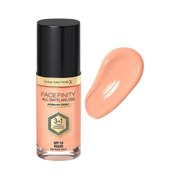 Max Factor Facefinity All Day Flawless 3 in 1 Foundation SPF20 30ml - 64 Rose Gold