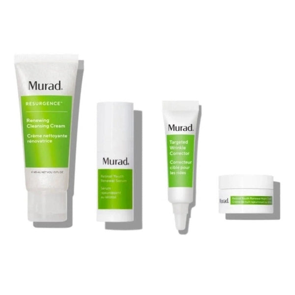 Murad The Derm Report Minimising Lines and Wrinkles 60ml Cleansing Cream + 3ml Wrinkle Corrector + 10ml Serum + 15ml Night Cream