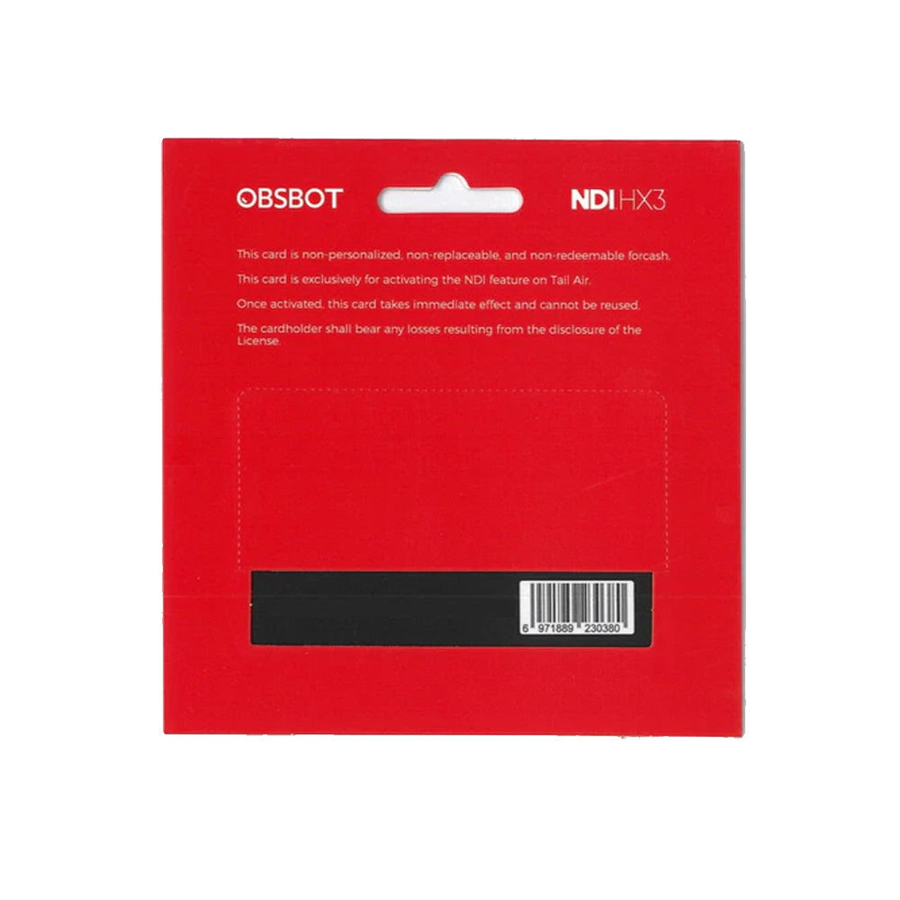 Tail HX3 NDI License Key for OBSBOT Tail Air Streaming Camera (OKB-2309-CT)