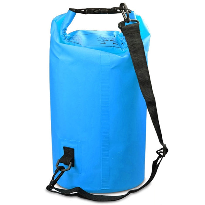 Outdoor Waterproof Double Shoulder Bag Dry Sack PVC Barrel Bag, Capacity: 20L, Capacity: 20L (Yellow), Capacity: 20L (Black), Capacity: 20L (Dark Blue), Capacity: 20L (Orange), Capacity: 20L (Pink), Capacity: 20L (Green), Capacity: 20L (Sky Blue)
