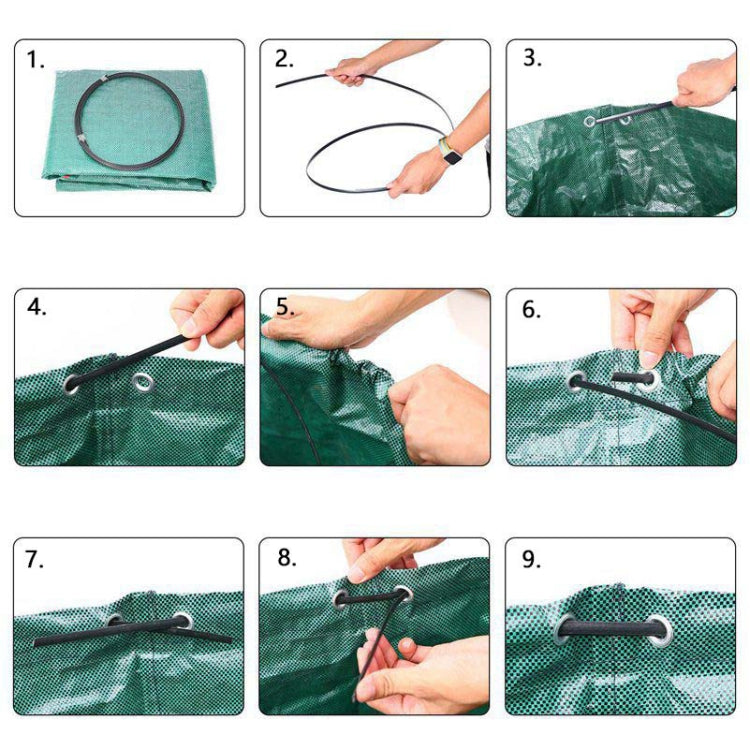132 Gallons 500L PP Garden Fallen Leaves Bags Green Waste Bags, Size: 80cm x 100cm, 500L
