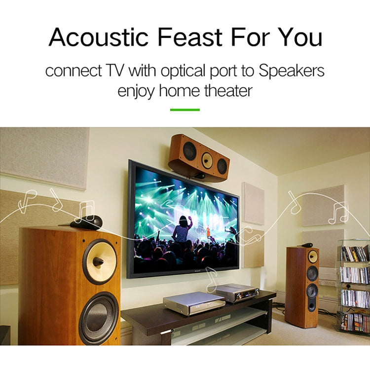 EMK YL-A 20m OD8.0mm Gold Plated Metal Head Toslink Male to Male Digital Optical Audio Cable, Length: 20m
