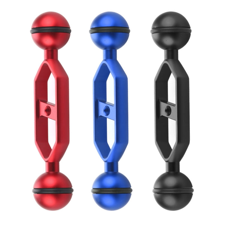 PULUZ 5.0 inch 12.6cm Aluminum Alloy Dual Balls Arm, Ball Diameter: 25mm, 5.0 inch (Red), 5.0 inch (Blue)