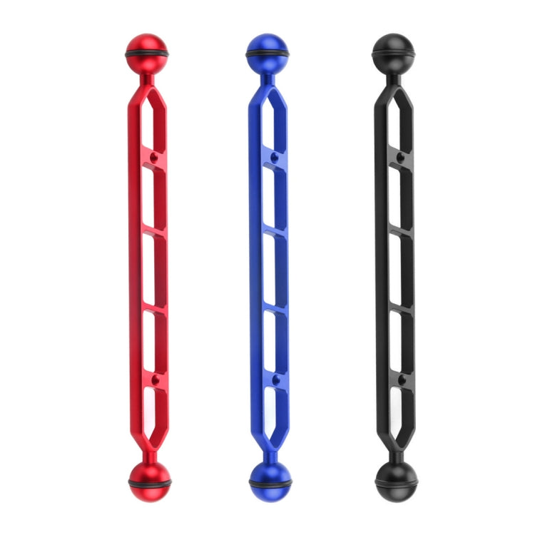 PULUZ 11.0 inch 27.9cm Aluminum Alloy Dual Balls Arm, Ball Diameter: 25mm, 11.0 inch (Black)