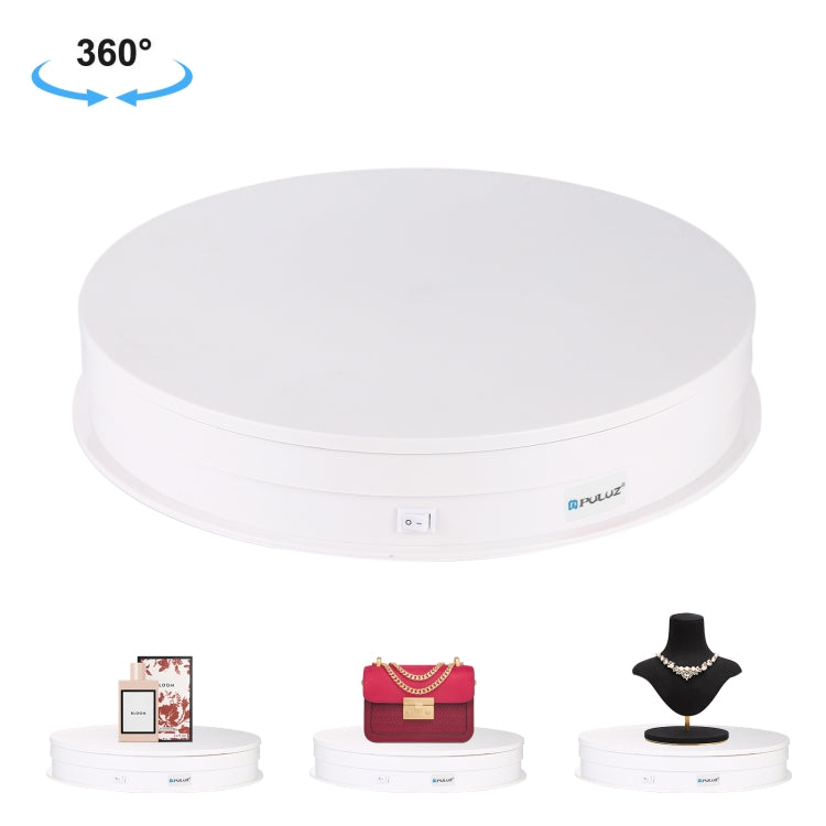 PULUZ 30cm USB Electric Rotating Turntable Display Stand Video Shooting Props Turntable for Photography, Load 10-20kg, 30cm Load Load 10-20kg Black, 30cm Load Load 10-20kg White
