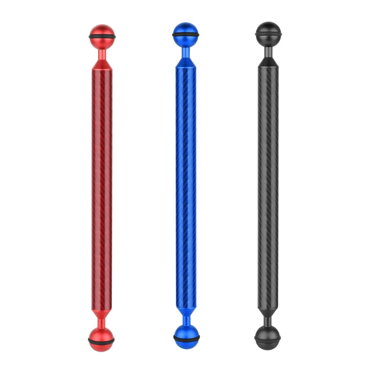 PULUZ 12 inch 30.4cm Length 20.8mm Diameter Dual Balls Carbon Fiber Floating Arm, Ball Diameter: 25mm, 12 inch Black