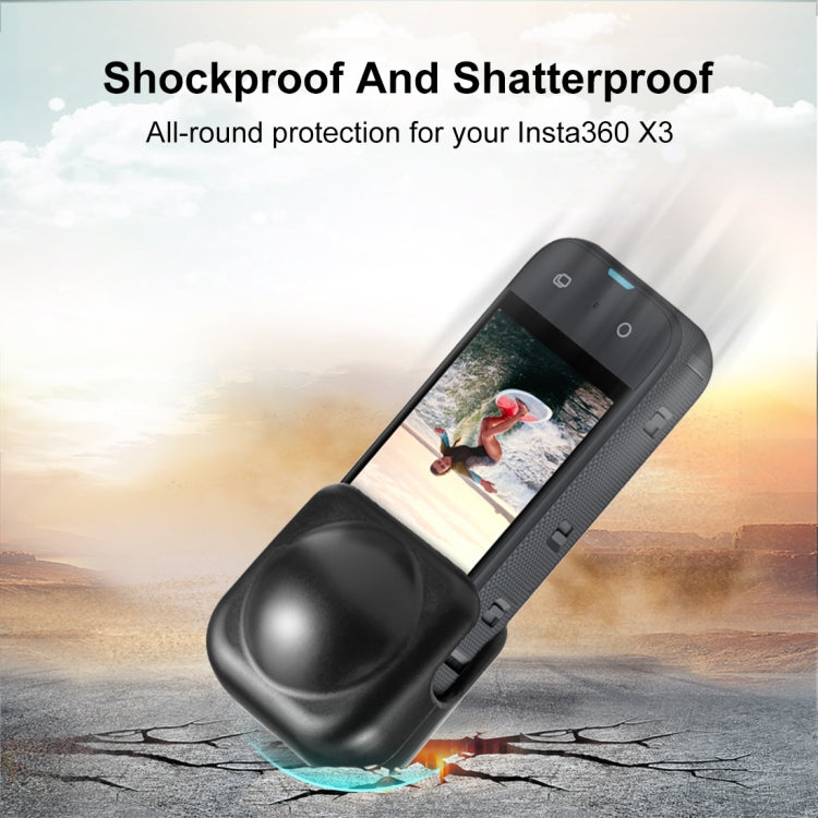 For Insta360 X3 PULUZ Silicone Protective Lens Cover, Silicone Lens Cover