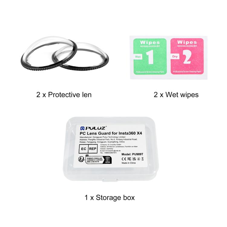 For Insta360 X4 PULUZ Rotation PC Lens Guard Protective Cover, For Insta360 X4 PC Lens Guard