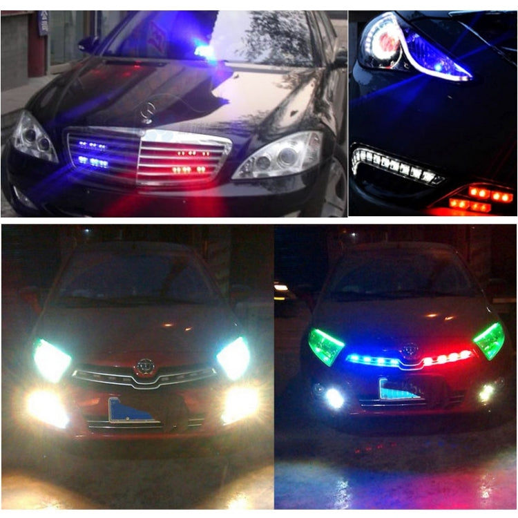 2 PCS 6 inch 6 LED 2 x 18W Car Flash Warning Light Red + Blue Change White Waterproof Emergency Light, DC 12V, Light Red + Blue Change White