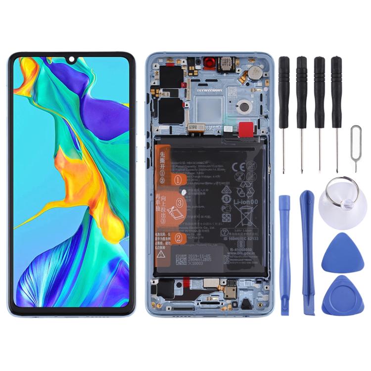 LCD Screen and Digitizer Full Assembly with Frame for Huawei P30, For P30, For Huawei P30(Breathing Crystal)