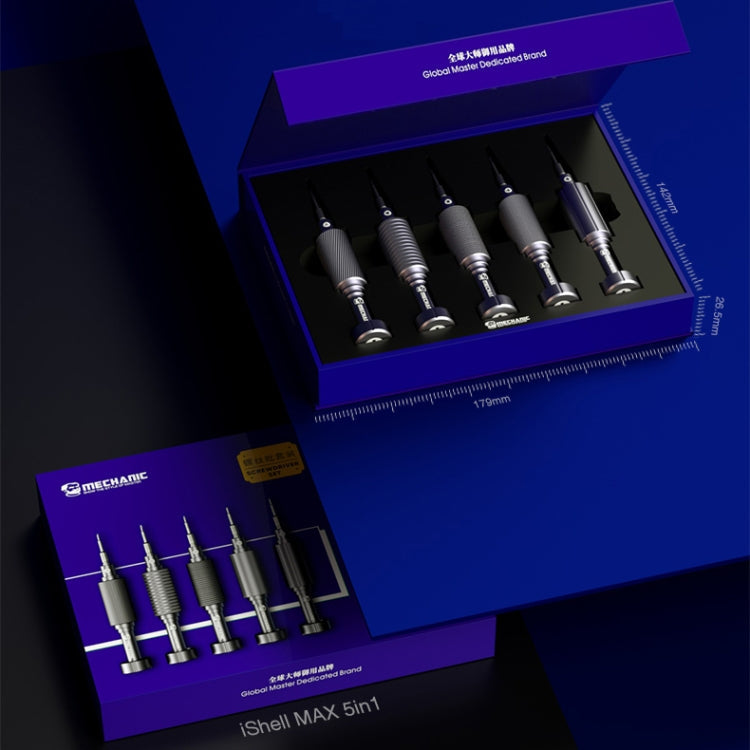 MECHANIC Mortar Mini iShell 5 in 1 Phone Repair Precision Screwdriver Set, MECHANIC Mortar Mini iShell