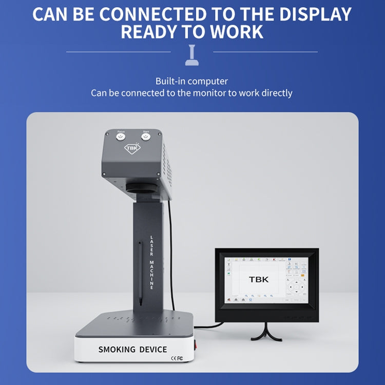TBK-958ML With Smoking Device Auto Focus Laser Marking Engraver Repair Machine, TBK-958ML