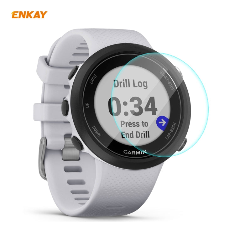 ENKAY Hat-Prince 0.2mm 9H 2.15D Curved Edge Tempered Glass Screen Protector Watch Film, For Garmin Forerunner 45 / 45S, For Garmin Forerunner 735 / 735XT, For Garmin Instinct Tactical, For Garmin Approach S62, For Garmin Swim 2