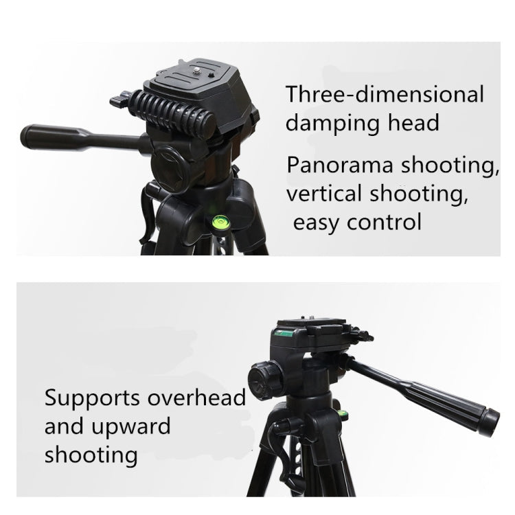 L-3600 Live Tripod with Three-Dimensional Damping Gimbal Detachable Quick Release Plate Height Adjustment 62-170cm for SLR Camera Live Light Projector ( Black), L-3600