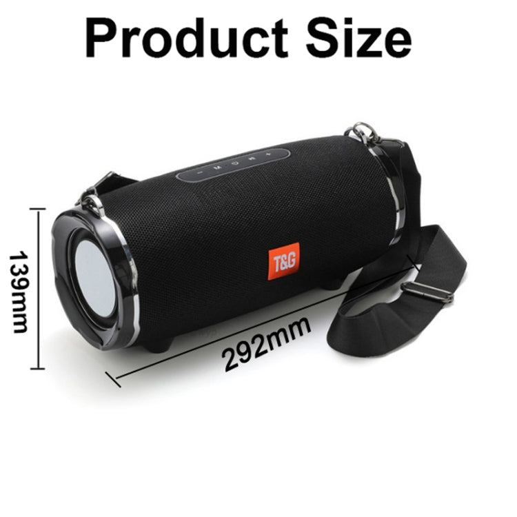 T&G TG187 Portable Waterproof Wireless Bass Surround Bluetooth Speaker with Shoulder Strap, Support FM / TF Card