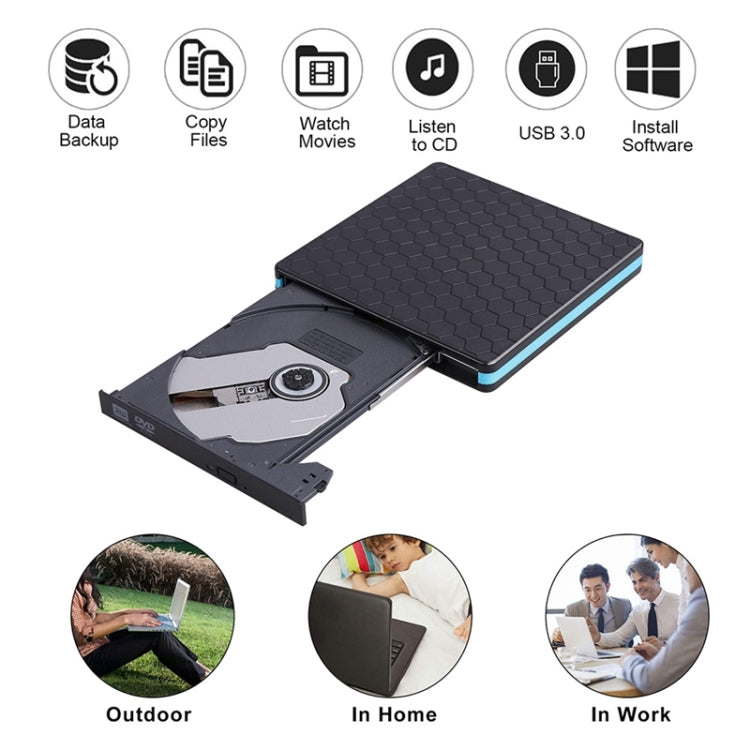 Universal Optical Drive Type-C USB 3.0 External DVD/CD/VCD Burner RW SVCD Drive Player, Universal Optical Drive