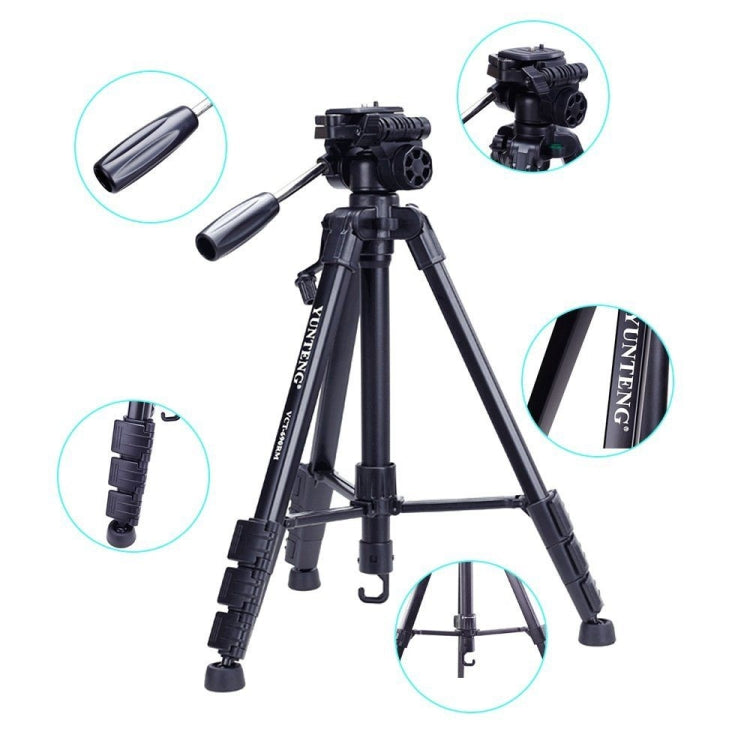 YUNTENG VCT-690 Aluminum Tripod Mount with Fluid Drag Head, VCT-690