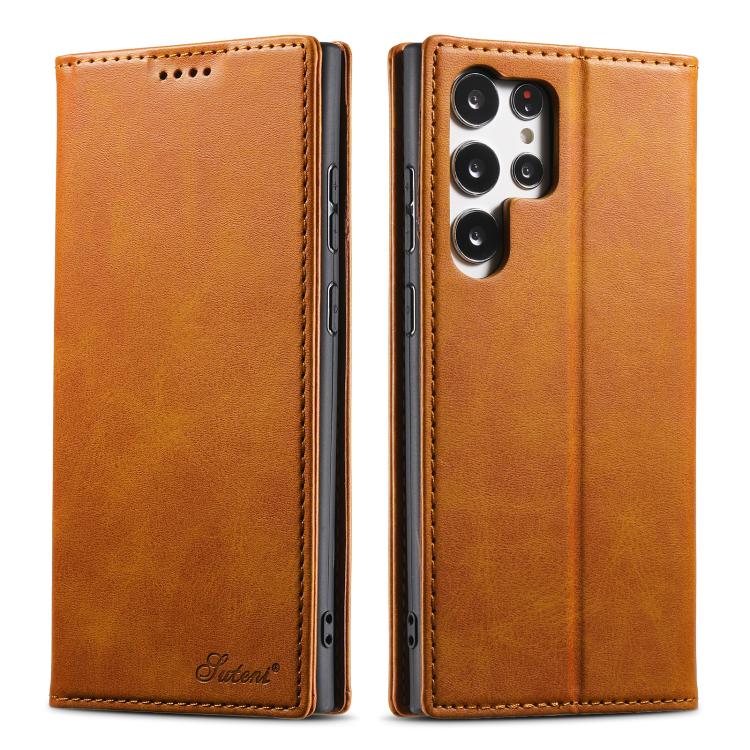 Suteni Calf Texture Horizontal Flip Leather Phone Case, For Samsung Galaxy S26+ 5G, For Samsung Galaxy S26 Ultra 5G, For Samsung Galaxy S26 5G, For Samsung Galaxy S25 5G, For Samsung Galaxy S25+ 5G, For Samsung Galaxy S25 Ultra 5G